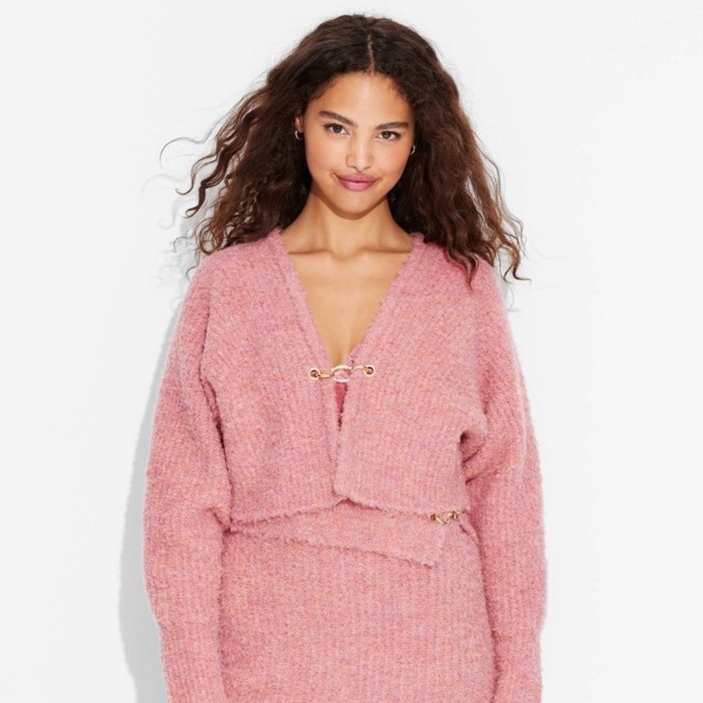 NWT Target Wild Fable Women’s Boucle Cardigan set